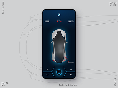 Car Interface App -Rebound app automobile bmw car interface dailyui gradients minimal mobile product design ui uidesign vector