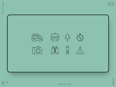 055 Camping Icon Set