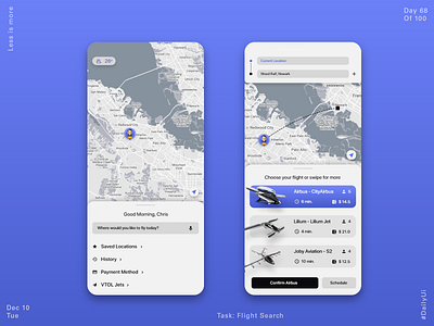 068 Air Taxi App airbus airline airplane airport dailyui maps minimal product design taxi taxi app ui ux