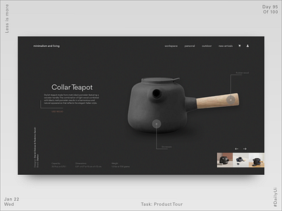 095 Ecommerce Webdesign - Product Tour dailyui ecommerce ecommerce design minimal minimalism product design ui uidesign ux webdesign