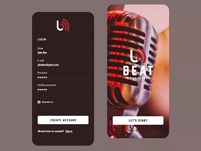 Streaming music dailyui uxui uidesign