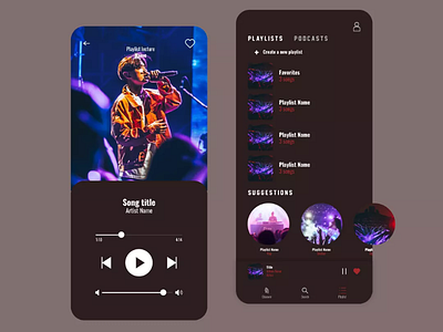 Streaming music dailyui uxui uidesign