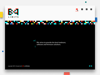 B4 limits home page branding colors design flat flatdesign logo minimal pixel pixelart ui website website design