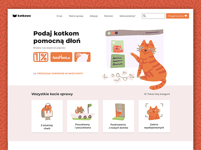 Kotkowo animal branding cat concept design foundation idea illustration minimal ui uiux ux web webdesign