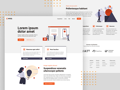 WISQ design flat illustration minimal ui uiux vector web webdesign website