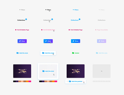 Components actions behavior button color range components design system hover link predictions preview selector style ui
