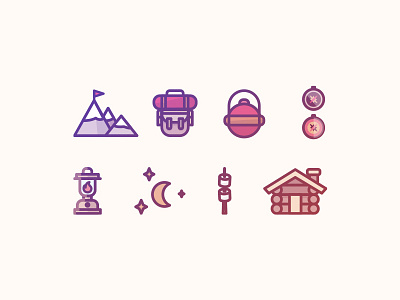 Mountain backpack icon icons illustration mountain travel vacation