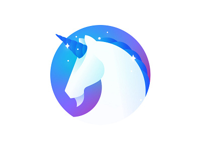 🌈 badge horse illustration unicorn