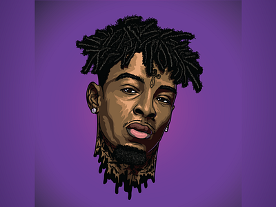 Cartoon Portrait - 21 Savage