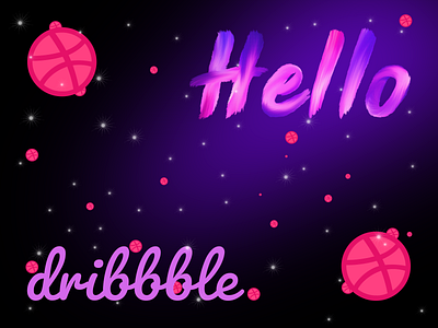 Hello Dribbble!! adobe illustrator adobe photoshop debutshot dribbble invite illustration thanks for invite welcome shot