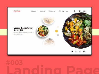 Daily UI #003 : Landing Page adobe illustrator adobe photoshop adobe xd design food landing page landing page design ui ui design uiux design ux web design website