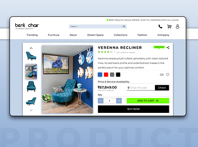 Product Page adobe photoshop adobe xd decor design e commerce e commerce design furniture app furniture website product page ui ui design uiux design ux web app web design