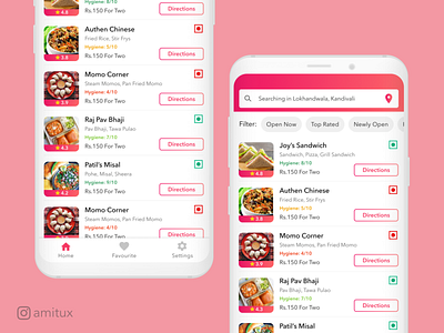 Food Search App app food informative minimal