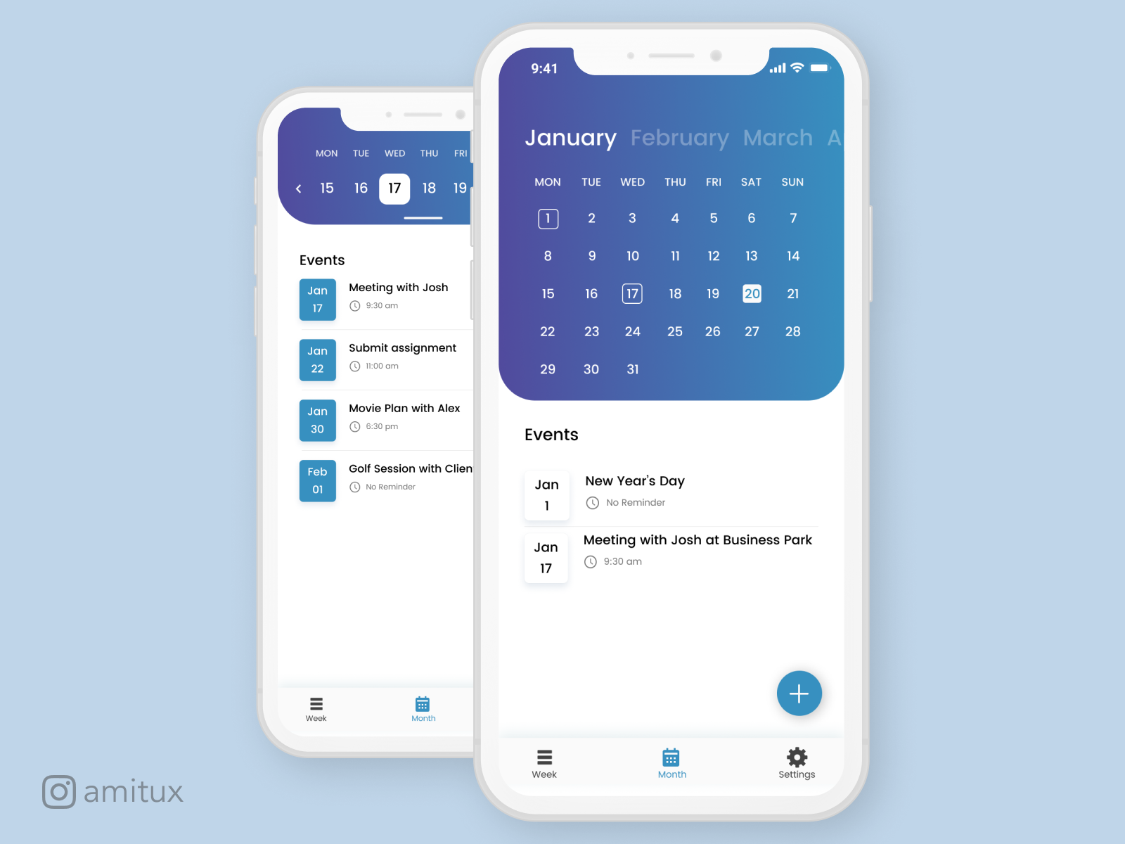 Calendar App UI Design by Amit Arora on Dribbble