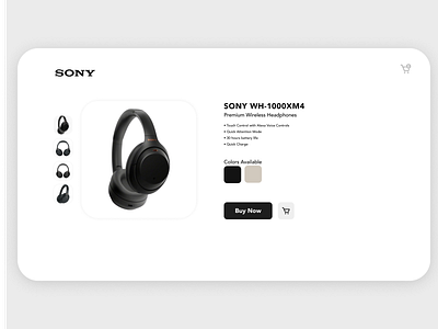 Product Page Concept for Headphones black and white concept concept art concept design design minimal product page sony ui
