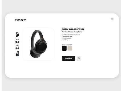 Product Page Concept for Headphones