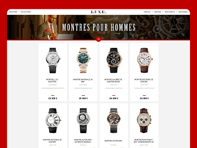 Watches website concept concept creationy design ecommerce interface lux site ui ux watch web website