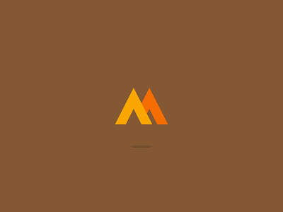 M logo concept brown concept creationy design icon logo logo m m m logo orange