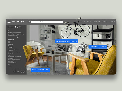 Ecommerce website concept concept creationy design ecommerce eshop furniture graphic design grey interface presentation site ui ux web webdesign website