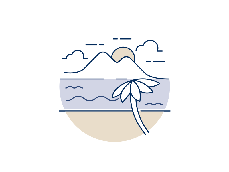 Bali illustration honeymoon holiday bali