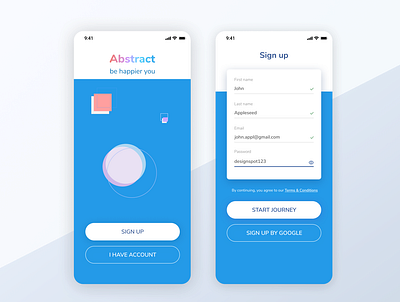 Abstract app ios mindfulness mobile ui wellness