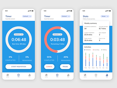 Abstract app - Timer and Stats