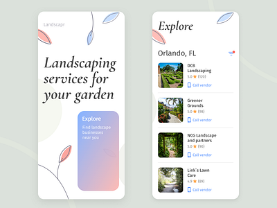 Landscaping service app