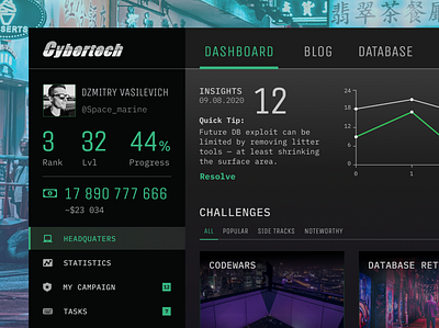 Cyber community web cybersecurity dark ui dashboard ui web