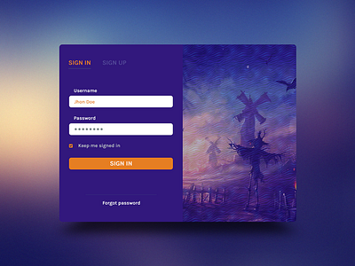 Login Form Day 1 daily100 dailyui day001 halloween sign up
