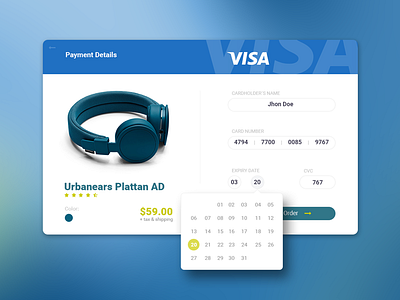 Day 004 Credit Card Payment credit card daily100 dailyui day004 payment