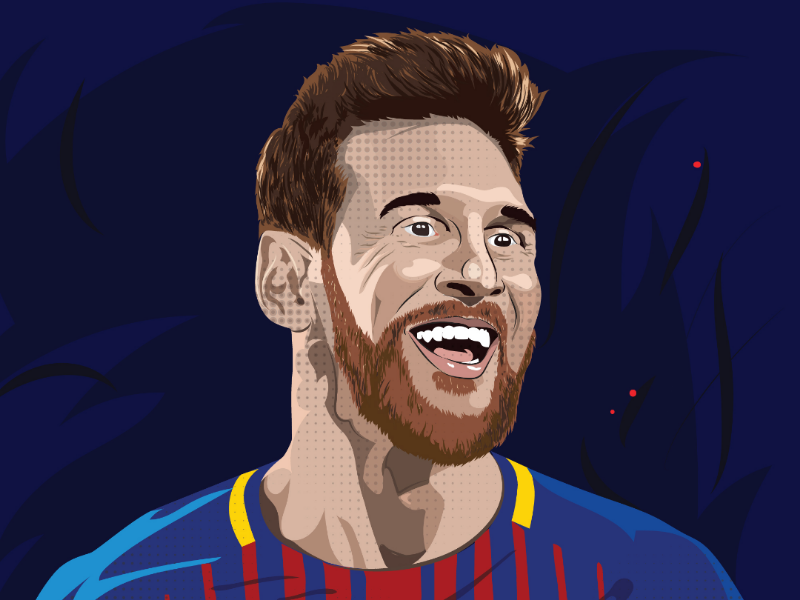 Vector Portrait Avatar Messi Designs, Themes, Templates And 