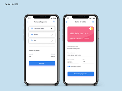 Daily UI #002 Credit Card Checkout checkout daily 002 daily ui design mobile ui ux