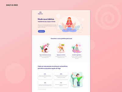 Daily UI # 003 - Landing Page Yoga Lotus