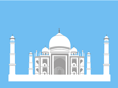 Taj Mahal design illustraion web