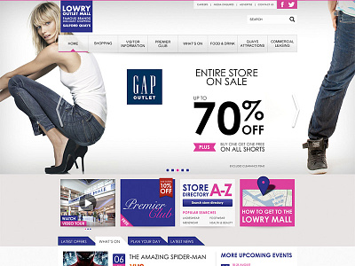 Lowry Outlet Mall mall manchester shopping uk web design website