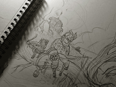 hellboy sketch comics hellboy pencil sketch wip