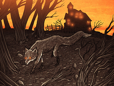 Fox from ghost kids forest fox ghost horror house old woods