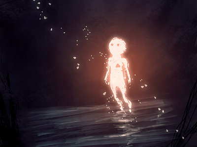 swamp ghost digital ghost glow painting speed