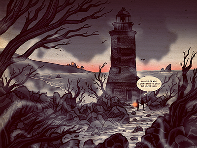 Light comics ghost light lighthouse shore short story