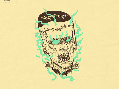Frankie frankenstein horror illustration monster undead