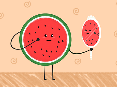 watermelon story - illustration 2d art 2d character design illustraion illustration