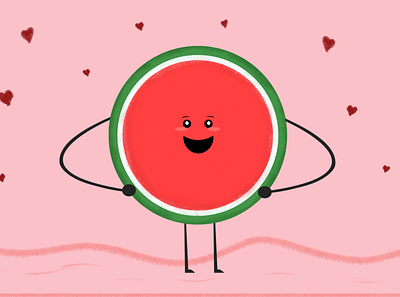 Watermelon story 3_ illustration 2d art 2d character design graphicdesign illustraion illustration