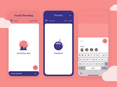 To-Do Pocket Concept app design illustration iphone ui ux