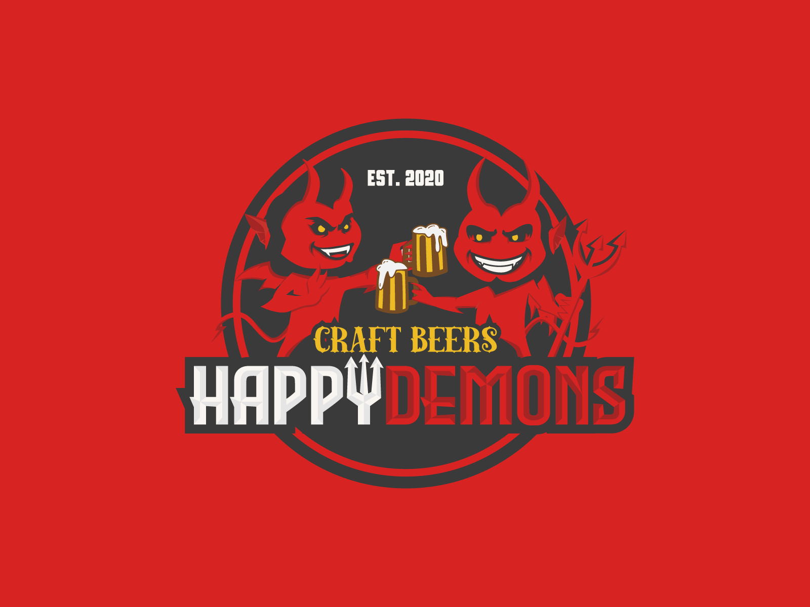 Happy Demons Beer! drawing