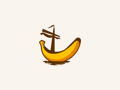 Banana Boat adventure banana banana boat boat branding fruit fun ocean sea ship