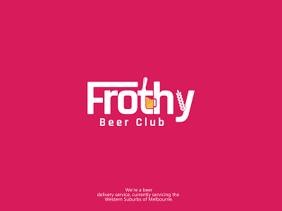 frothy beer club beer delivery app design logo