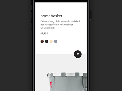 E-commerce 👜 Landingpage bags basket category color picker germany landingpage mobile purchase shopping ui webdesign