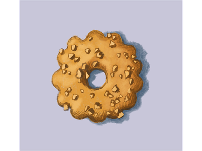 Печенька десерт иллюстрация круглое печенье скетч сладость