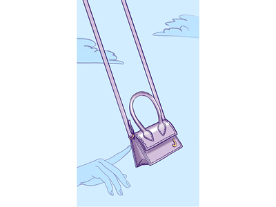 Сумочка мечты дизайн иллюстрация мода плоский сумка сумочка