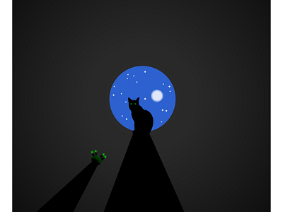 Встреча вектор встреча звезды иллюстрация инопланетянин кот луна небо ночь существо темнота тоннель труба